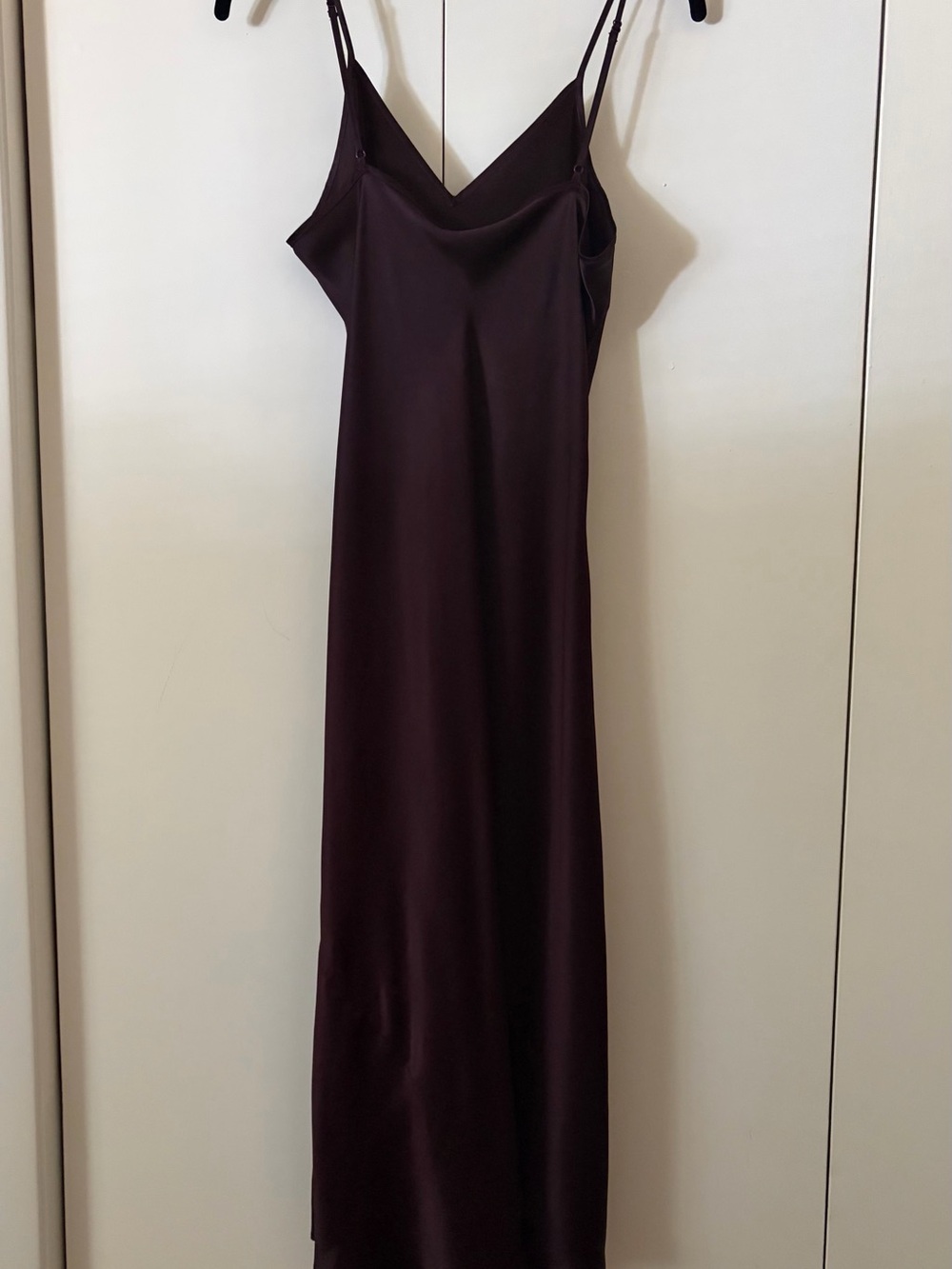 Quince Wine Tasting Red Maroon Burgundy Midi Silk Slip dress Small